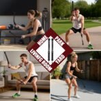 Cordless Battle Rope for Home Gym, Heavy Duty Portable with Poster - Image 5
