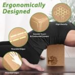 Cork Yoga Blocks 2 Pack Set, Natural High Density Non Slip Cork Yoga Brick - Image 3