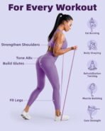 Fitense Resistance Bands Set - Pull Up Bands for Men Women, Exercise Bands Resistance with Door Anchor, Training Poster & Pouch for Body Stretching, Pull Up Assist - Image 3