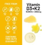 NatureWise Vitamin D3 10000IU + K2 MK-7 200mcg Supplement, 30 Softgels - Image 6