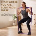 Resistance Band Set 5 Levels(5–125 lbs) with Handles & Door Anchor. Full Body Home Gym : Pull-Up Assist, Strenght Training, Home Workouts, Toning, Stretching, PT & Mobility. - Image 3