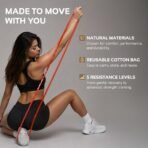 Resistance Band Set 5 Levels(5–125 lbs) with Handles & Door Anchor. Full Body Home Gym : Pull-Up Assist, Strenght Training, Home Workouts, Toning, Stretching, PT & Mobility. - Image 5