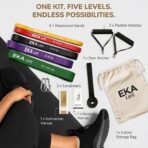 Resistance Band Set 5 Levels(5–125 lbs) with Handles & Door Anchor. Full Body Home Gym : Pull-Up Assist, Strenght Training, Home Workouts, Toning, Stretching, PT & Mobility. - Image 6