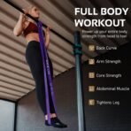 Resistance Band Set 5 Levels(5–125 lbs) with Handles & Door Anchor. Full Body Home Gym : Pull-Up Assist, Strenght Training, Home Workouts, Toning, Stretching, PT & Mobility. - Image 7