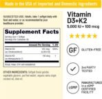 NatureWise Vitamin D3 5000IU + K2 MK-7 100mcg Supplement, 30 Softgels - Image 5