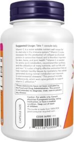 NOW Supplements, Vitamin C-1,000 with 100 mg of Bioflavonoids, 100 Veg Caps - Image 3