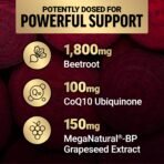 Force Factor Total Beets Ultimate Heart Health 1800mg Beet Root Capsules - Image 5