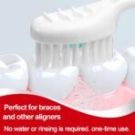 Mini Disposable Toothbrushes with Toothpaste and Toothpick, Tongue Cleaners, Reduce Bad Breath, Tongue Scraper, Prepasted Toothbrush, Pick for Work or Travel (Mint, 20pcs) - Image 4