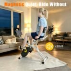 Foldable Magnetic Recumbent Stationary Exercise Bike - Image 5