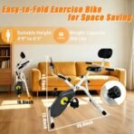 Foldable Magnetic Recumbent Stationary Exercise Bike - Image 6