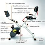Foldable Magnetic Recumbent Stationary Exercise Bike - Image 8