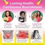 Feminine Probiotics Gummies,Vaginal Women Probiotic,Feminine Balance pH Gummies for Healthy Odor,Improve Immune,Support Vaginal Health,with Slippery Elm(60 Gummies) - Image 4