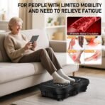 Vibration Plate Exercise Machine, 130 Levels Full Body Workout Vibrating Plate for Lymphatic Drainage Weight Loss, 450 Lbs Capacity Shake Platform with Bluetooth for Women Men - Image 3