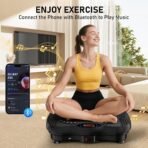 Vibration Plate Exercise Machine, 130 Levels Full Body Workout Vibrating Plate for Lymphatic Drainage Weight Loss, 450 Lbs Capacity Shake Platform with Bluetooth for Women Men - Image 4
