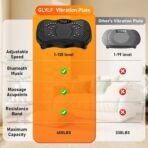 Vibration Plate Exercise Machine, 130 Levels Full Body Workout Vibrating Plate for Lymphatic Drainage Weight Loss, 450 Lbs Capacity Shake Platform with Bluetooth for Women Men - Image 9