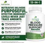 13-in-1 Heart Health Supplement, Blood Pressure Support, 90 Capsules - Image 3