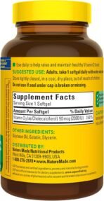 Nature Made Vitamin D3 2000 IU (50 mcg), 250 Vitamin D Softgels - Image 7