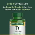 Nature's Bounty Vitamin D3 5000 IU Softgels, 240 Count - Image 3