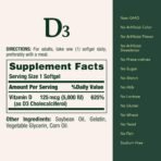 Nature's Bounty Vitamin D3 5000 IU Softgels, 240 Count - Image 5