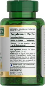 Nature's Bounty Vitamin D3 5000 IU Softgels, 240 Count - Image 8