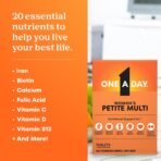 One A Day Women’s Petites Multivitamin,Supplement with Vitamin A, C, D, E and Zinc for Immune Health Support, B Vitamins, Biotin, Folate (as folic acid) & more,Tablet, 160 count - Image 4