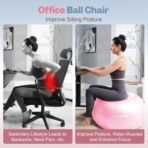 kisnbld Exercise Ball, Extra Thick Yoga Ball for Home Workout & Stability - Image 3