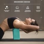 Yoga Blocks 2 Pack, 9x6x3in Pilates Block, Non-Slip Foam Brick for Exercise - Image 4