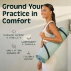 Retrospec Solana Yoga Mat 1" Thick w/Nylon Strap for Men & Women - Non Slip Exercise Mat for Home Yoga, Pilates, Stretching, Floor & Fitness Workouts - Image 3