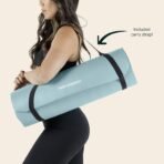 Retrospec Solana Yoga Mat 1" Thick w/Nylon Strap for Men & Women - Non Slip Exercise Mat for Home Yoga, Pilates, Stretching, Floor & Fitness Workouts - Image 6