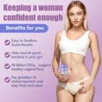 Vaginal Probiotics for Women Female,Promotes Ph Balance,Healthy Vaginal Odor & Flora,Urinary Tract Health with Prebiotics & Lactobacillus Probiotic Blend 30 Billion CFU,60 Capsules - Image 3