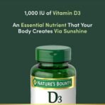 Nature's Bounty Vitamin D3 1000 IU Softgels, 350 Count - Image 3
