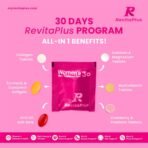 RevitaPlus Multivitamin for Women with Vitamin A,B,C,D3,E,K2,Biotin, Collagen,Krill Oil,Cranberries Supports Energy,Wellness,Beauty and Immune - Vitamin Packs for Women Health 30 Packs - Image 4