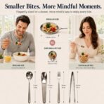 4-Pc Portion Control Flatware, Long Handle 304 Steel, Gift-Ready PP Case - Image 5