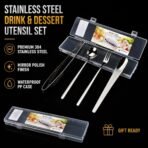 4-Pc Portion Control Flatware, Long Handle 304 Steel, Gift-Ready PP Case - Image 6