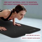 KEEP Extra Thick NBR Yoga Mat for Women & Men, 10mm Thick, 72”x32” Large Exercise Mat with Non-Slip Workout Mat for Yoga, Pilates, Stretching, Meditation – Wide & Cushioned Fitness Mat - Image 5