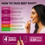 Beet Root Capsules - Healthy Blood Pressure Support Supplement - Image 6