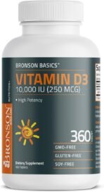 Bronson Vitamin D3 10,000 IU (250 mcg) Immune & Muscle Support, 360 Tablets - Image 5