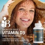 Bronson Vitamin D3 5000iu (125mcg) Non-GMO Gluten-Free Soy-Free 360 Tablets - Image 3