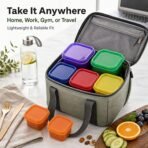 FIXBODY 7PCS Portion Control Containers, Color-Coded Labeled, 21 Day Lose Weight System (Use Guide, 21 Day Tracker and Recipe Ebook Include) - Image 5