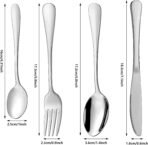 Minatee 9 Pcs Portion Control Bariatric Utensils Weight Loss Silverware - Image 2