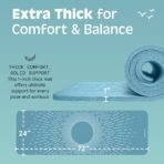Retrospec Solana Yoga Mat 1" Thick w/Nylon Strap for Men & Women - Non Slip Exercise Mat for Home Yoga, Pilates, Stretching, Floor & Fitness Workouts - Image 2