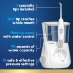Waterpik Aquarius Countertop Water Flosser with 10 Settings, 7 Tips, White - Image 2