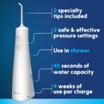 Waterpik Cordless Pulse 3100 Portable Water Flosser, Rechargeable, White - Image 2