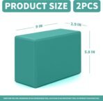 Yoga Blocks 2 Pack, 9x6x3in Pilates Block, Non-Slip Foam Brick for Exercise - Image 2