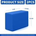Yoga Blocks 2 Pcs, 9"x6"x3" Yoga Brick Foam Blocks EVA Foam Block Yoga Props Accessories for Yoga Pilates Stretching and Meditation - Image 2