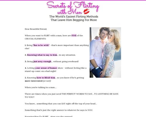 Secrets of Flirting With Men – By Mimi Tanner Secrets of Flirting With Men – By Mimi Tanner
