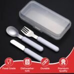 Bariatric Portion Control Flatware Set for Healthy Eating, Spoon, Fork, and Knife Set, Helps Reduce Food Intake Amounts, 3 Piece Set (Case Included) - Image 4