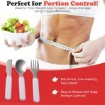 Bariatric Portion Control Flatware Set for Healthy Eating, Spoon, Fork, and Knife Set, Helps Reduce Food Intake Amounts, 3 Piece Set (Case Included) - Image 6