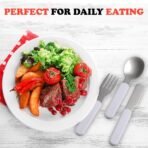 Bariatric Portion Control Flatware Set for Healthy Eating, Spoon, Fork, and Knife Set, Helps Reduce Food Intake Amounts, 3 Piece Set (Case Included) - Image 7
