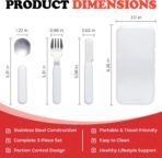 Bariatric Portion Control Flatware Set for Healthy Eating, Spoon, Fork, and Knife Set, Helps Reduce Food Intake Amounts, 3 Piece Set (Case Included) - Image 2